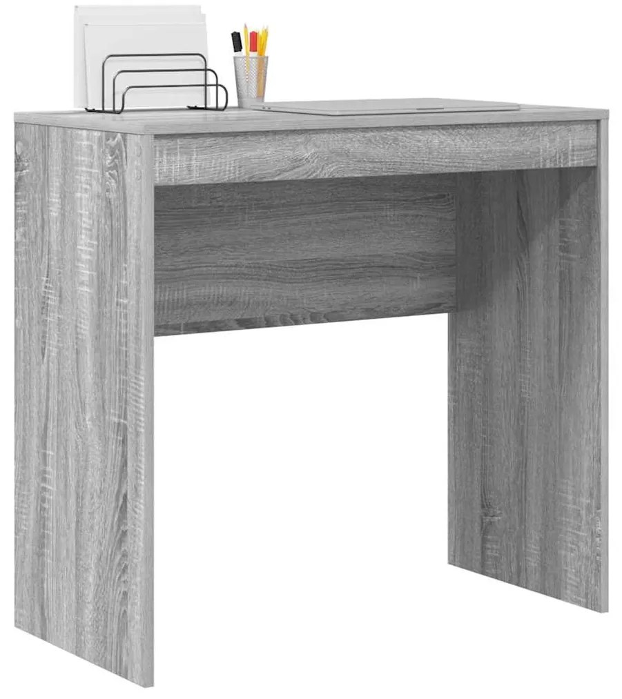 Escrivaninha Cinza sonoma Madeira técnica 80 x 40 x 76 cm Simples