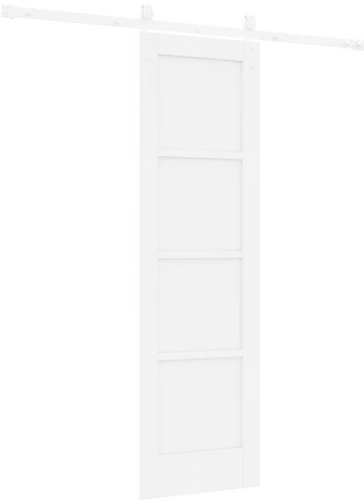 Porta Deslizante vidaXL com Conjunto de Ferragens Branca 61x198,5 cm M