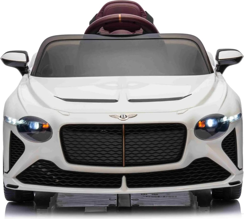 Carro elétrico para crianças Bentley Bacalar 12V, portas que se abrem para cima, controlo remoto 2,4 GHz, luzes LED, entrada USB/AUX, suspensão, bater