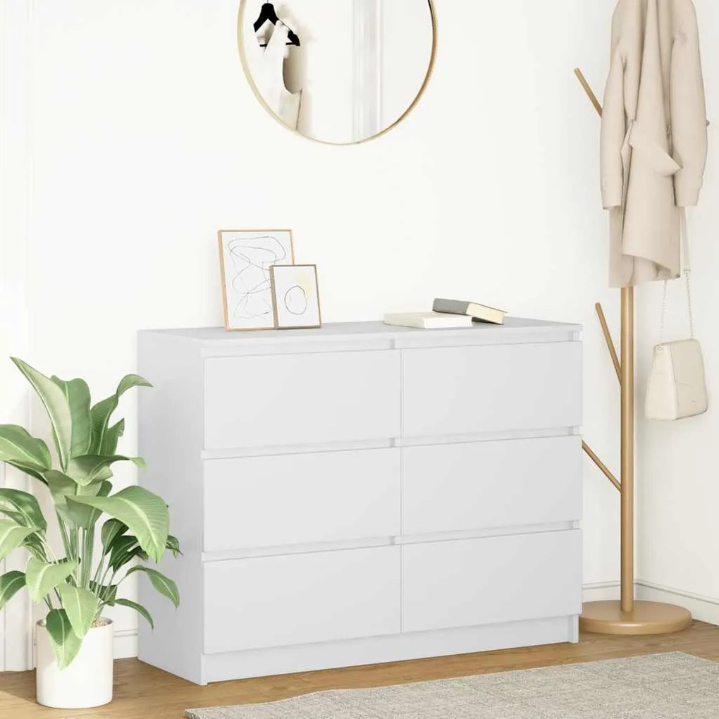 vidaXL Aparador 100x35x76 cm derivados de madeira branco