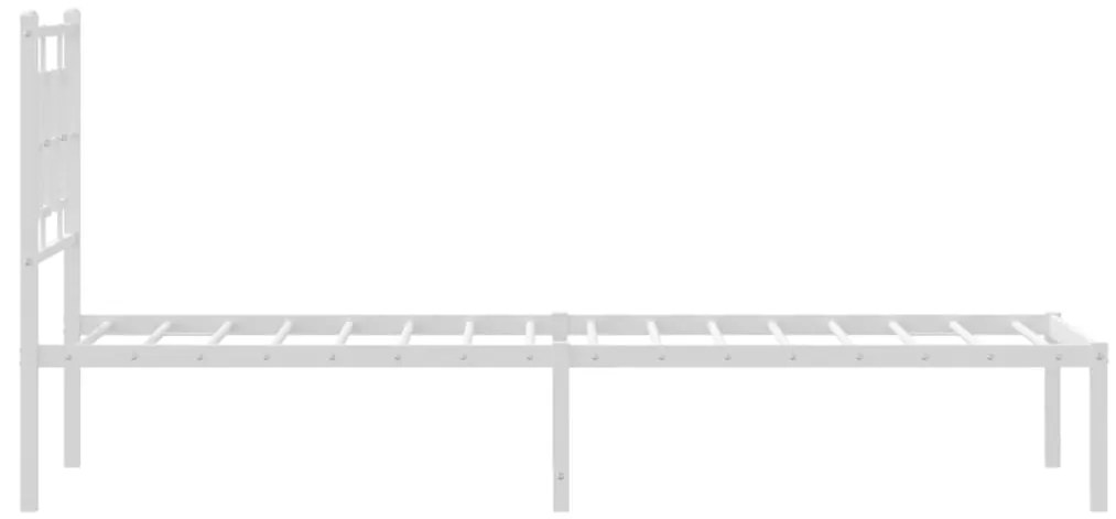 Estrutura de cama sem colchão com cabeceira 75x190 cm branco