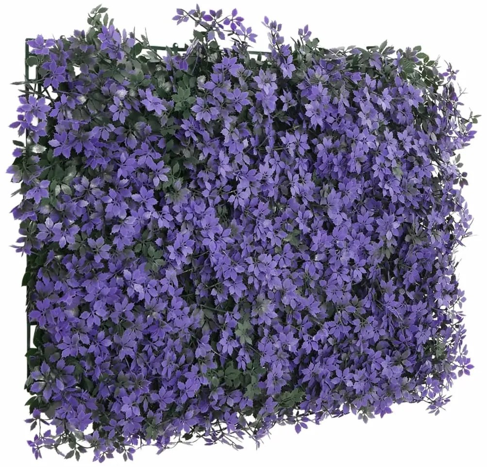 Vedação de folhas artificiais 24 pcs 40x60 cm roxo