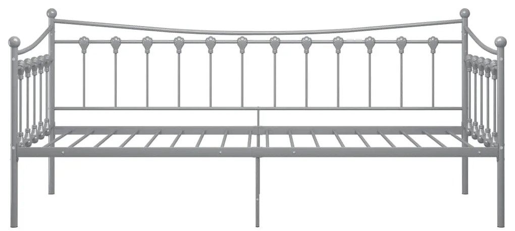 Sofá-cama 90x200 cm metal cinzento