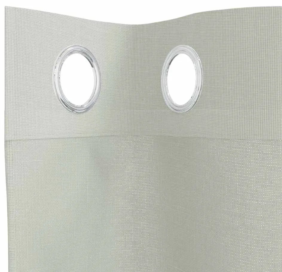 Cortinas de voile com ilhós 2 pcs cinzento-claro 140x140 cm