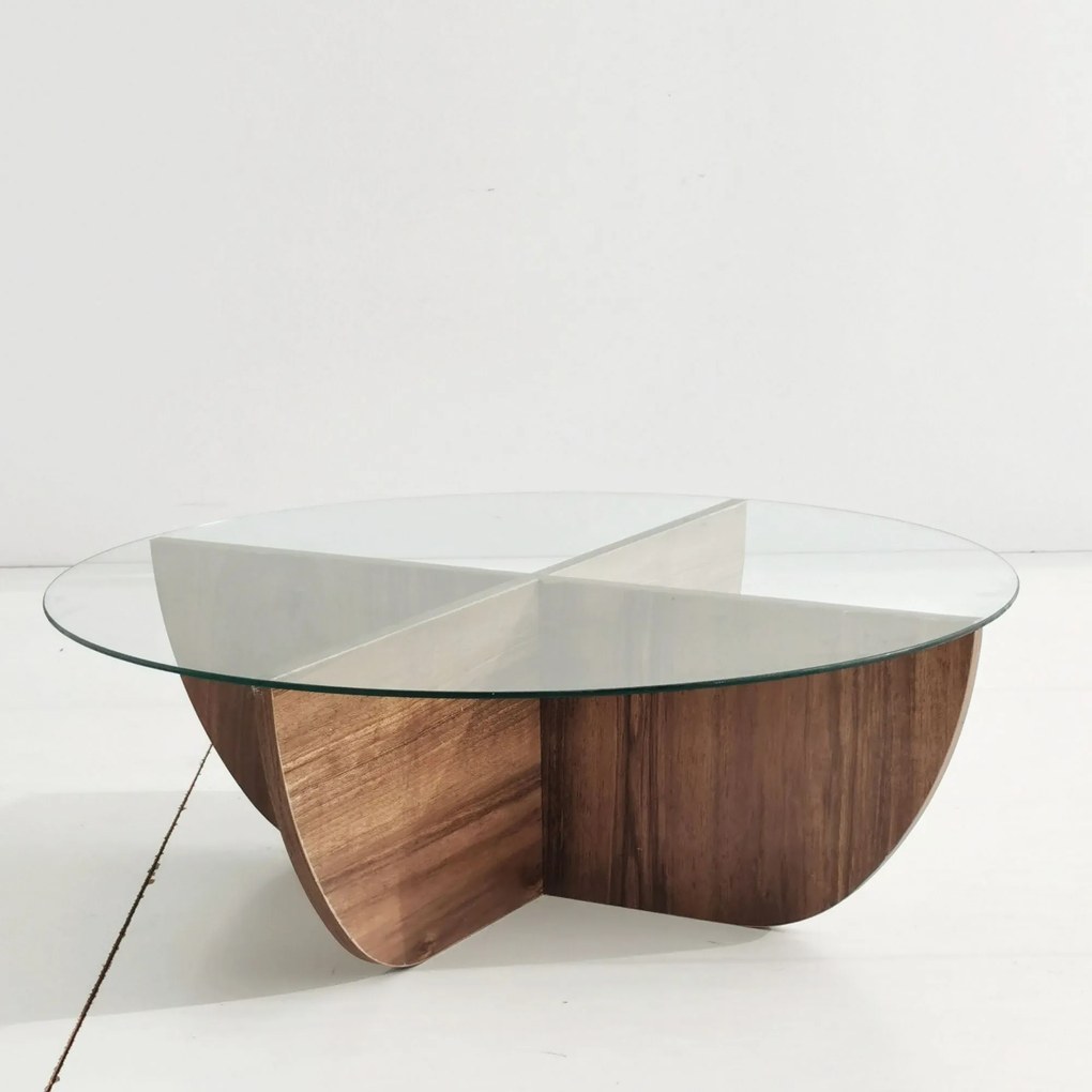 Mesa de Centro Lily – Nogueira – 90x30x90 cm