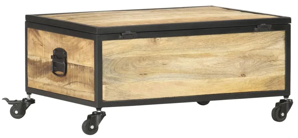 Mesa de centro 70x50x33 cm madeira de mangueira maciça