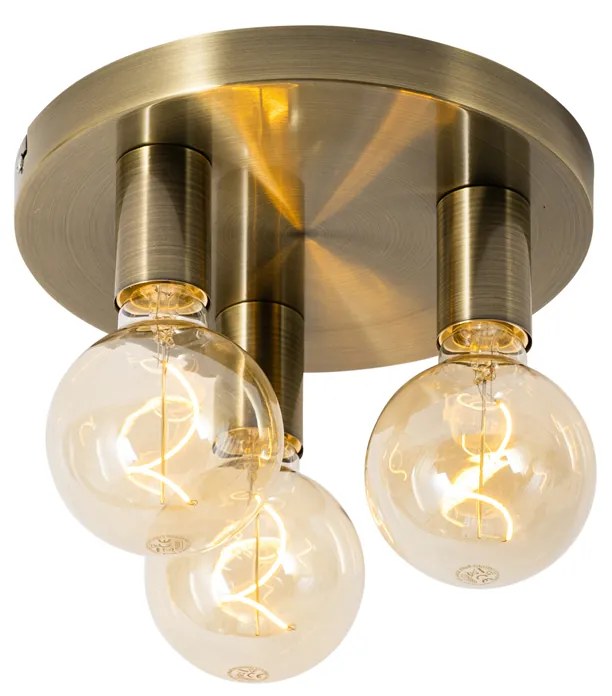 LED Plafon Inteligente Bronze Redondo Incl. 3 Wifi G95 - Facil Moderno