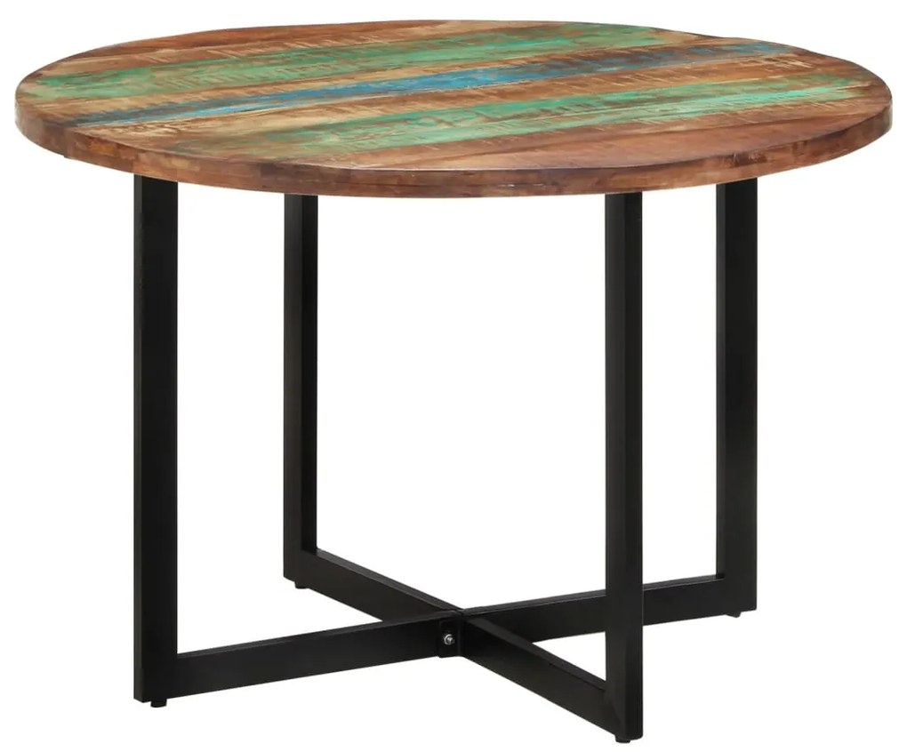 Mesa de jantar 110x75 cm madeira recuperada maciça