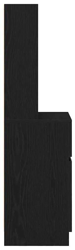 Mesa de cabeceira 39x35x125 cm derivados de madeira preto