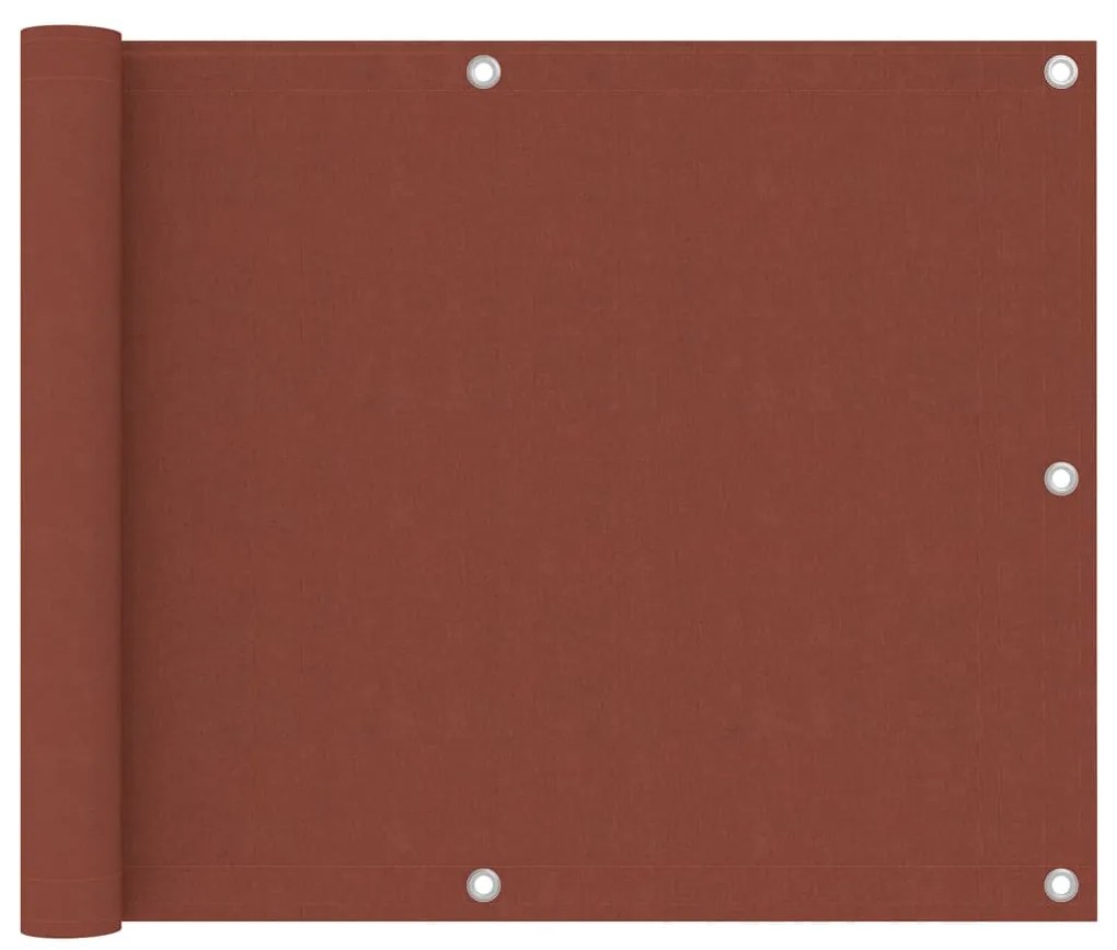 vidaXL Tela de varanda 75x300 cm tecido Oxford terracota