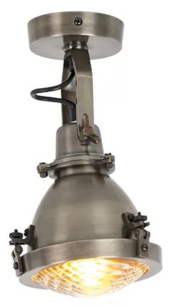 Candeeiro de parede industrial em aço com vidro vintage - Kono Industrial