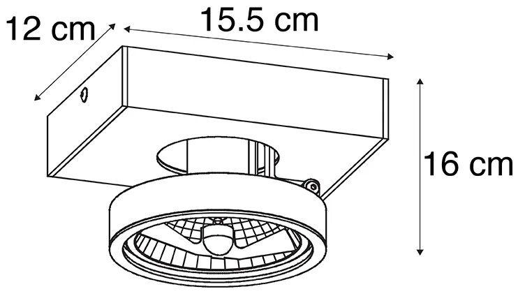 Foco moderno branco rotativo e inclinável - Ga 1 Moderno