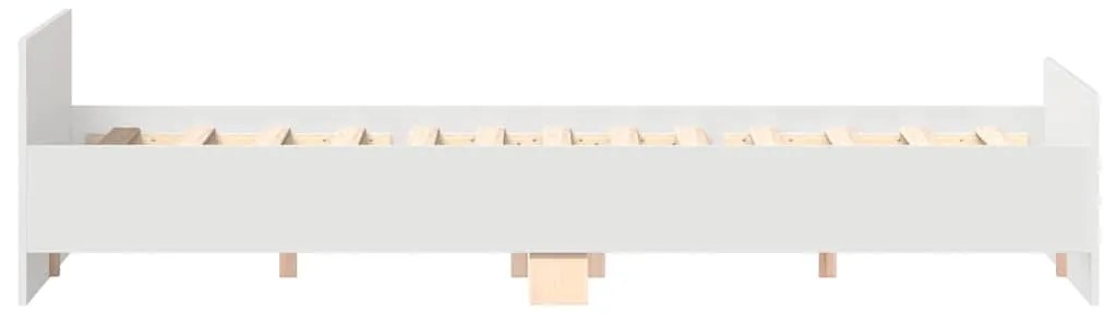 Estrutura de cama com cabeceira e apoio pés 160x200 cm branco
