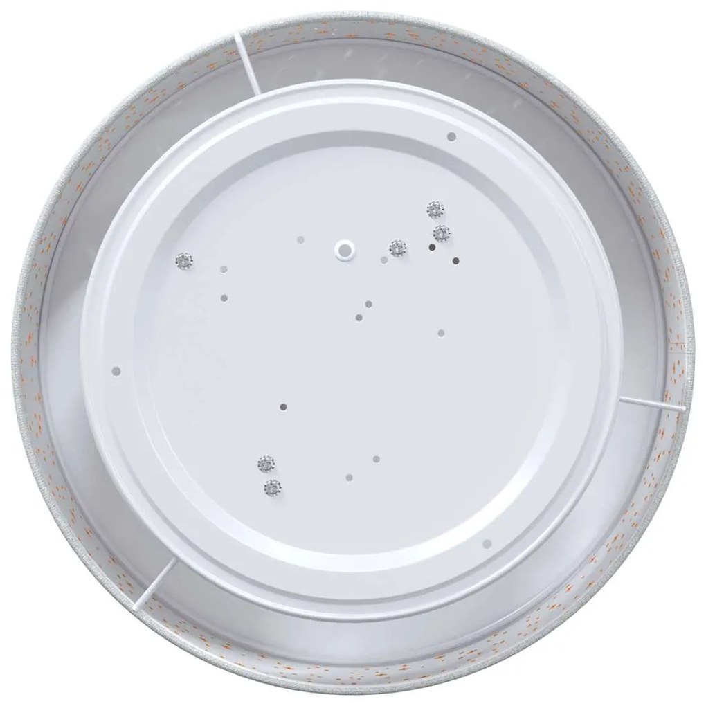 Luzes de Teto com Abajur Estelar Cinza Ø 38 cm Tecido E27