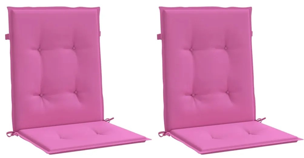 Almofadões p/ cadeira de encosto baixo 2 pcs tecido rosa