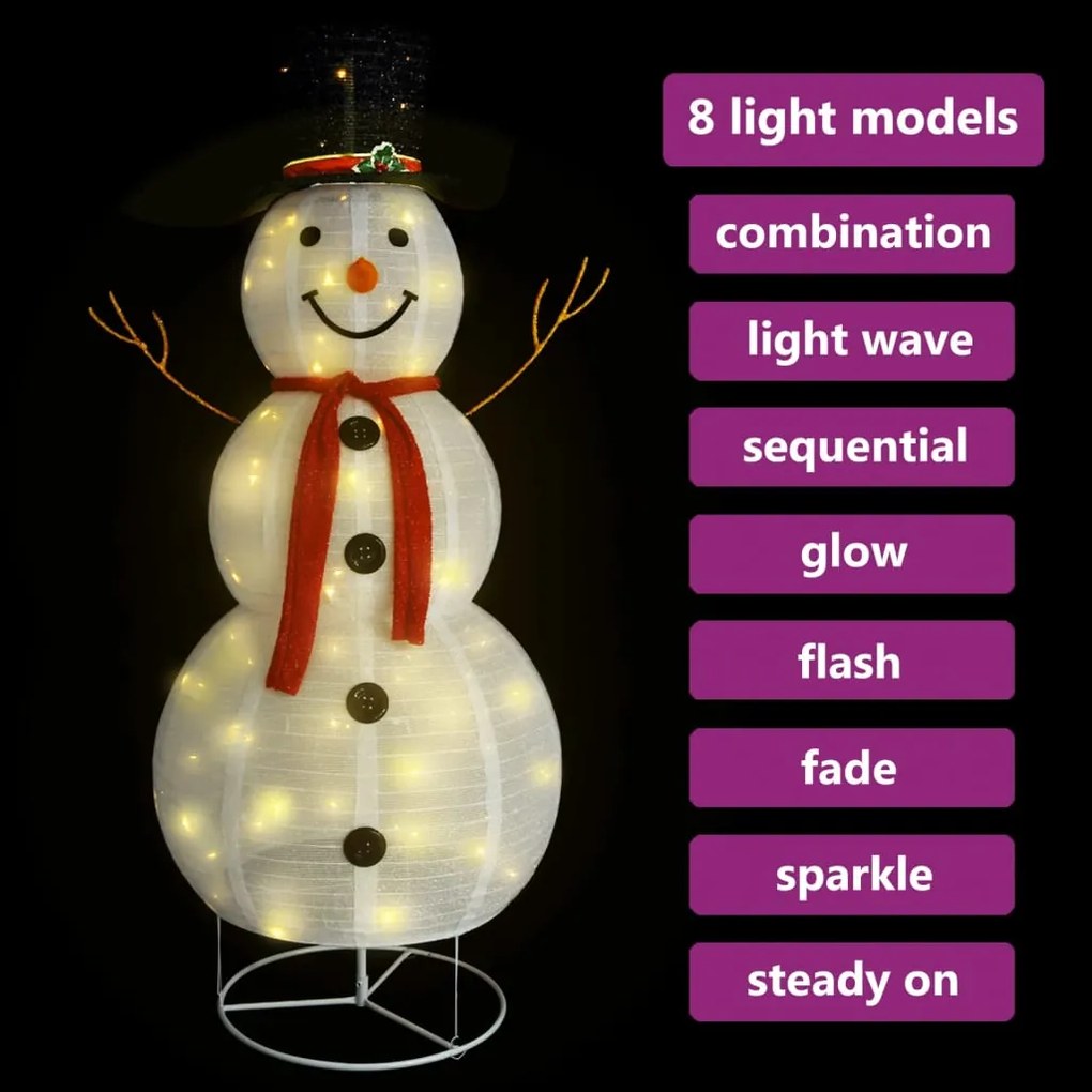 Boneco de Neve Decorativo com Luz LED - 180 cm