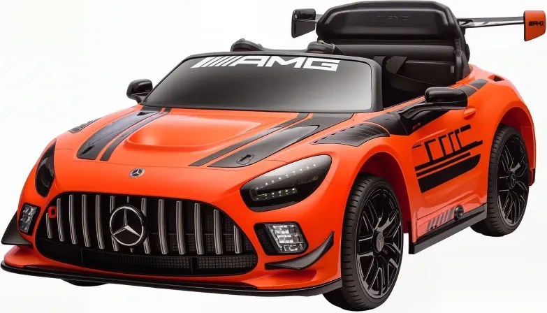 Carro Elétrico para Crianças Mercedes-AMG GT3 Evo12V com Controlo Remoto 2,4G e Motor Duplo 115x66x44 cm Laranja