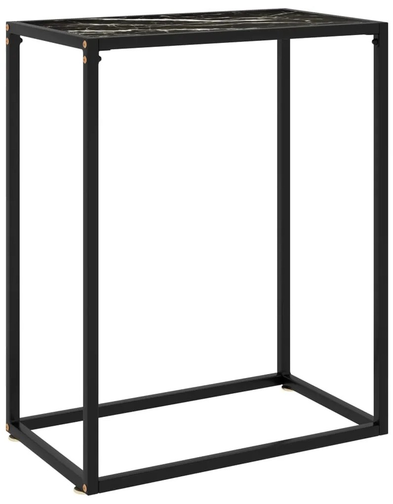 Mesa consola 60x35x75 cm vidro temperado preto