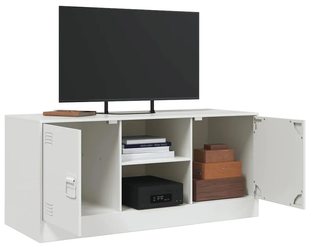 Móvel de TV 99x39x44 cm aço branco
