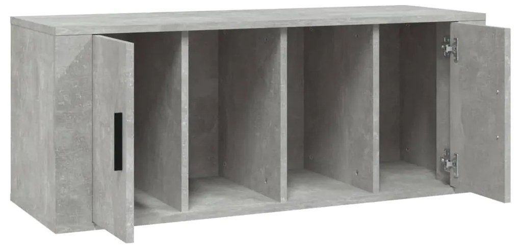 Móvel p/ TV 100x35x40cm madeira processada cinzento cimento