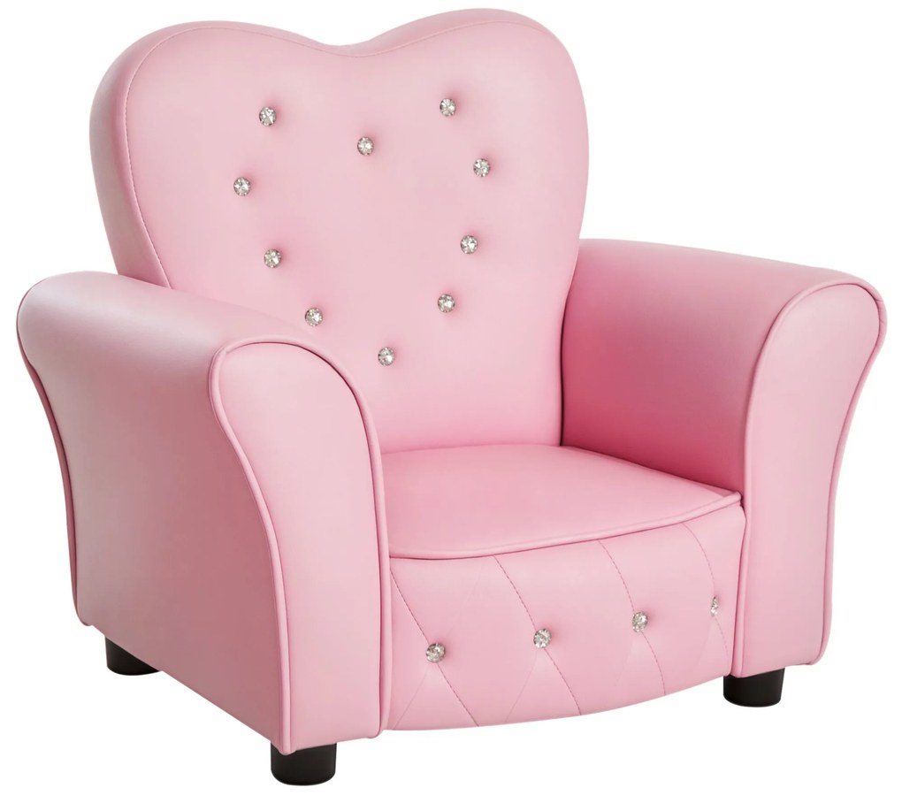 Sofá Infantil para Crianças em Forma de Coração com Assento Apoio para