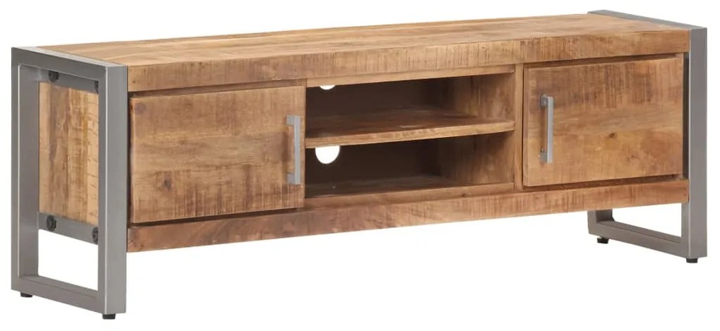 vidaXL Móvel de TV 120x30x40 cm madeira de mangueira áspera