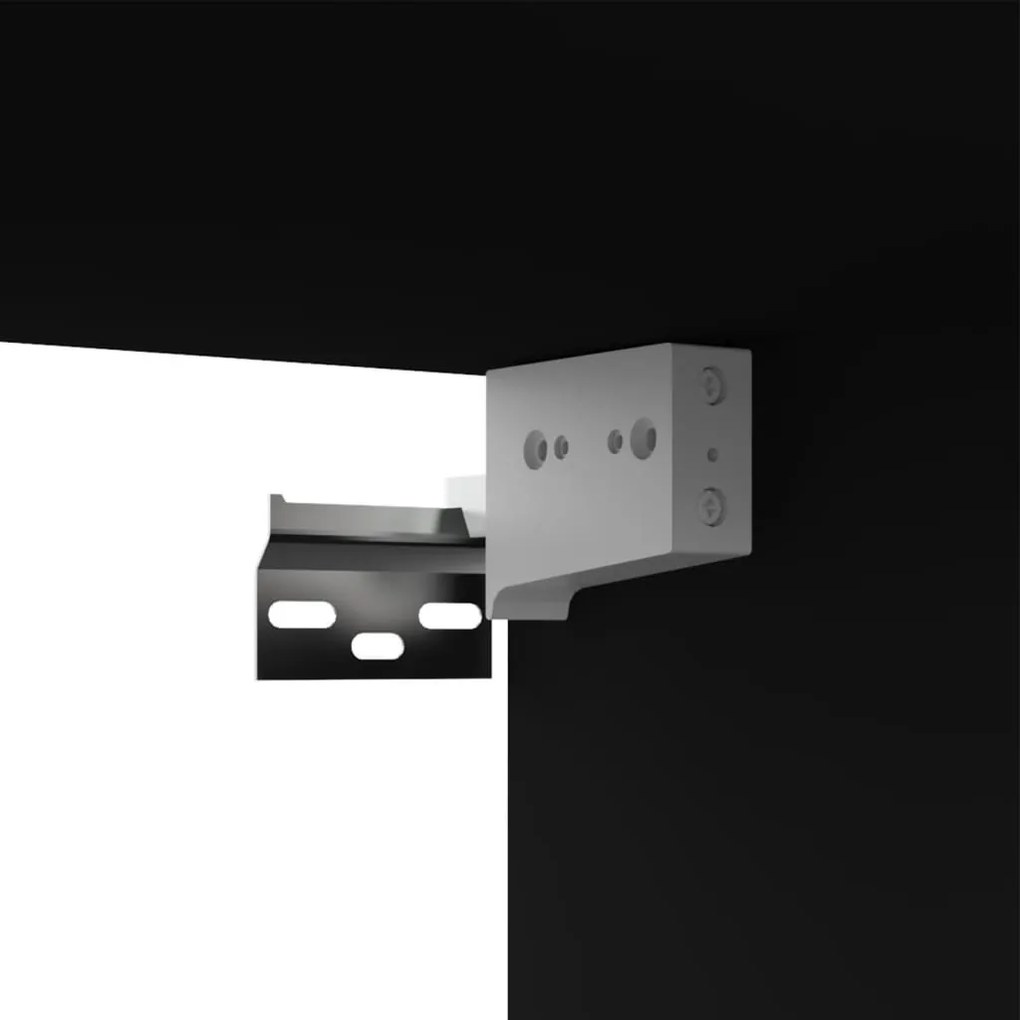 Móveis de TV 4 pcs 80x30x30 cm derivados de madeira preto