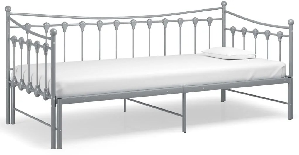 Estrutura sofá-cama de puxar 90x200 cm metal cinzento