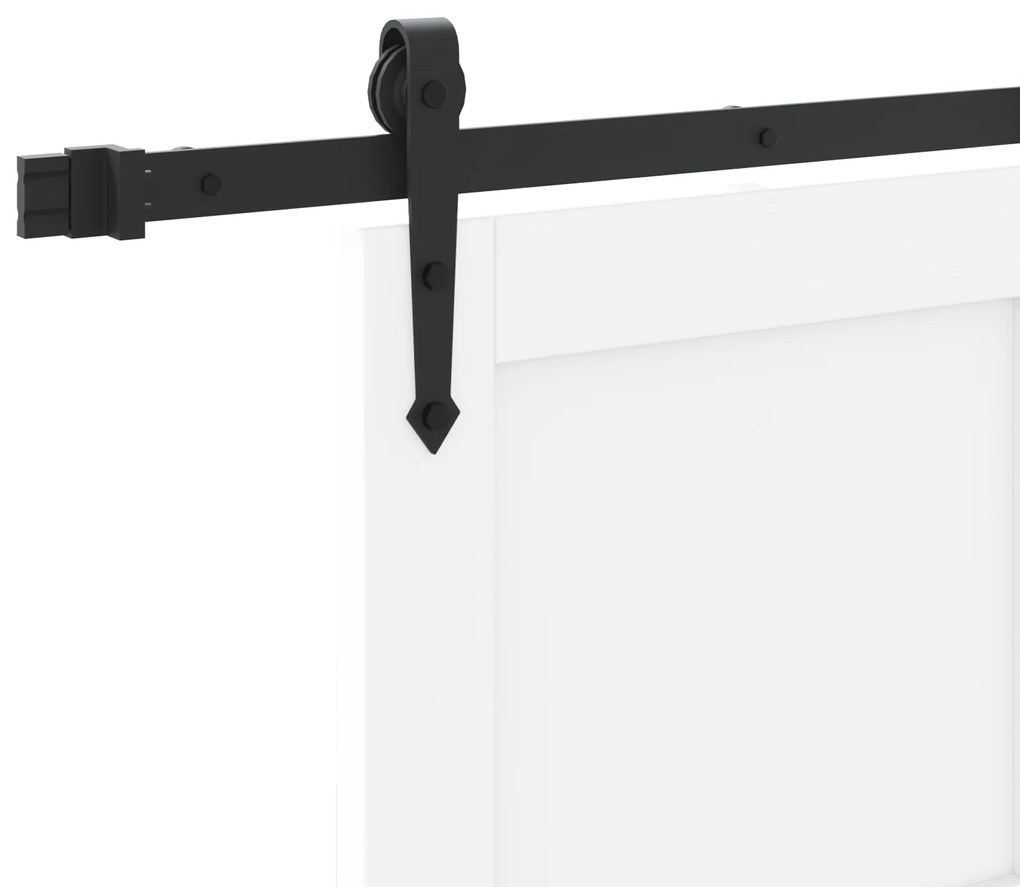 Porta de Correr vidaXL com Conjunto de Hardware Branco 93x232 cm Madei