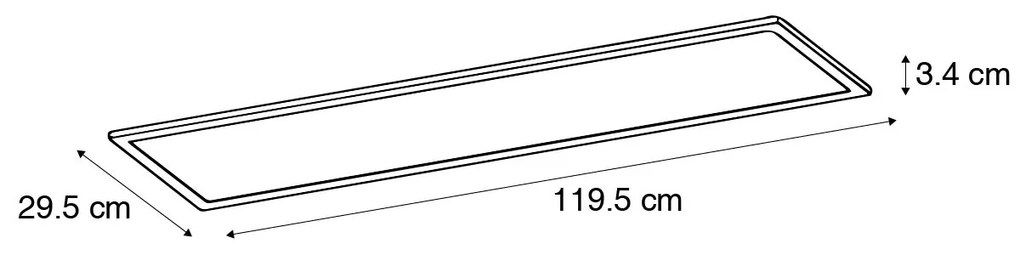 Modern LED paneel wit 119,5 cm incl. LED - Fons Moderno