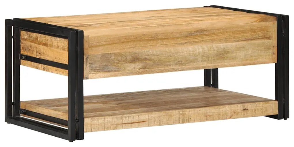 Mesa de centro 90x50x38 cm madeira de mangueira áspera maciça