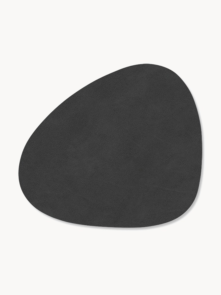 Base para copos assimétrica em pele Curve, conjunto de 4