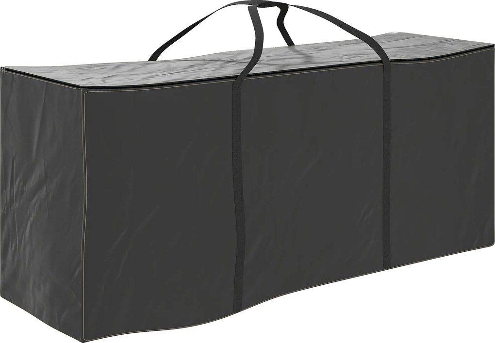 Bolsa de Armazenamento para Almofadas de Jardim Impermeável Bolsa de Arrumação para Árvore de Natal 175x55x75 cm Preto