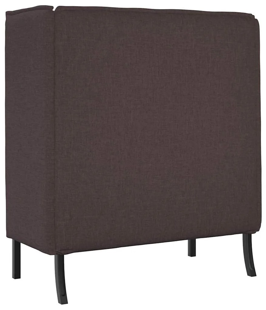 Sofá de Encosto Alto Castanho 109x56x121 cm Tecido