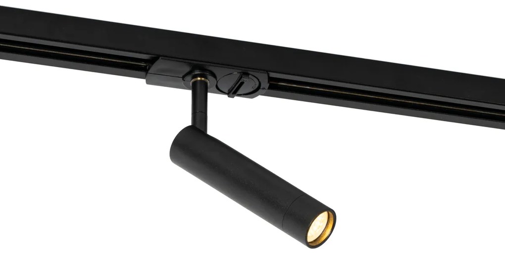 Projetores modernos pretos para sistema de trilhos monofásicos - Iconic Ivy