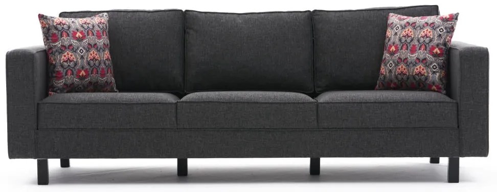 Sofá de 3 Lugares Kale – Antracite – 222 cm
