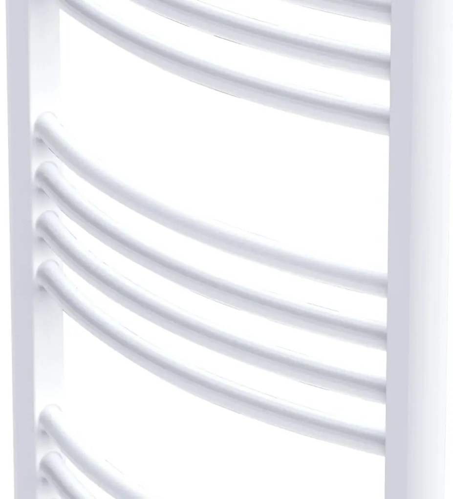 Aquecedor toalhas banheiro curvo 600 x 1160 mm conector lateral e cent