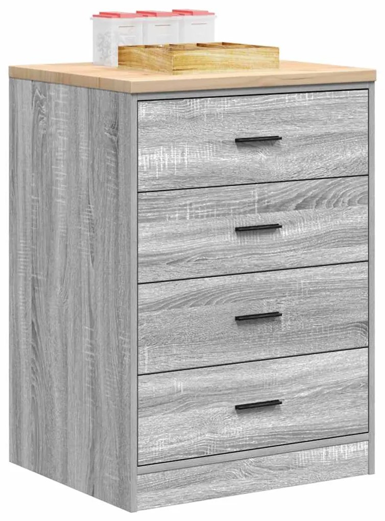 vidaXL Armário de arrumação de garagem cinzento sonoma 60x51x85 cm