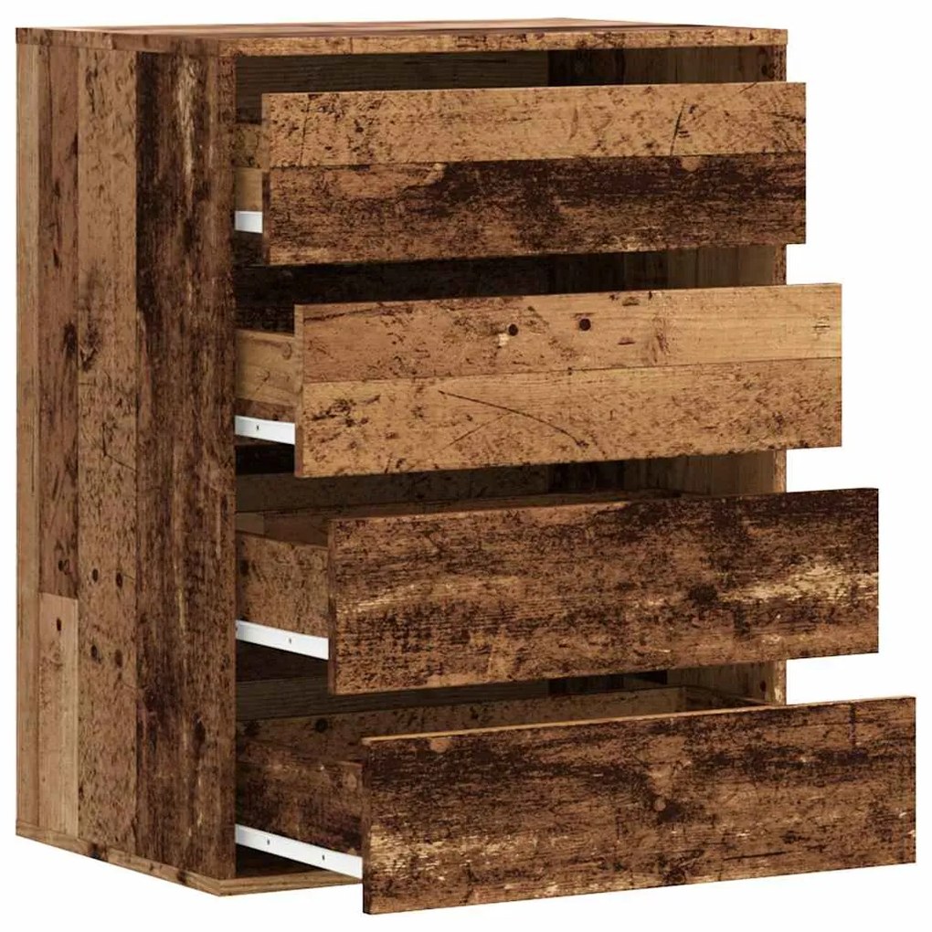 Cómoda com 4 Gavetas - 60x41x76 cm - derivados de madeira - madeira ve
