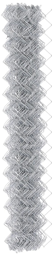 Cerca de Chain Link com 7 Postes 1.6x10 m Aço Galvanizado