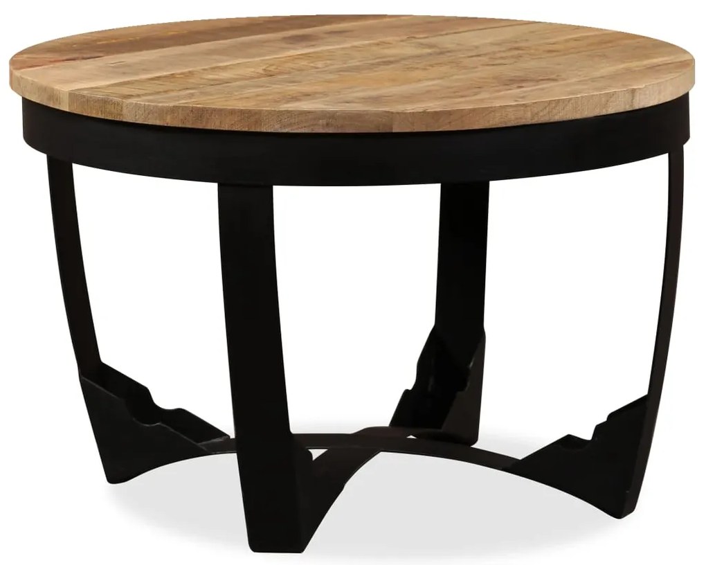 vidaXL Mesa de centro madeira de mangueira maciça áspera 60x40 cm