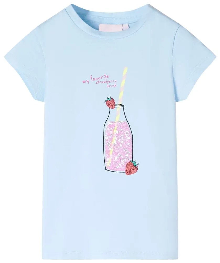 T-shirt de criança azul-suave 116