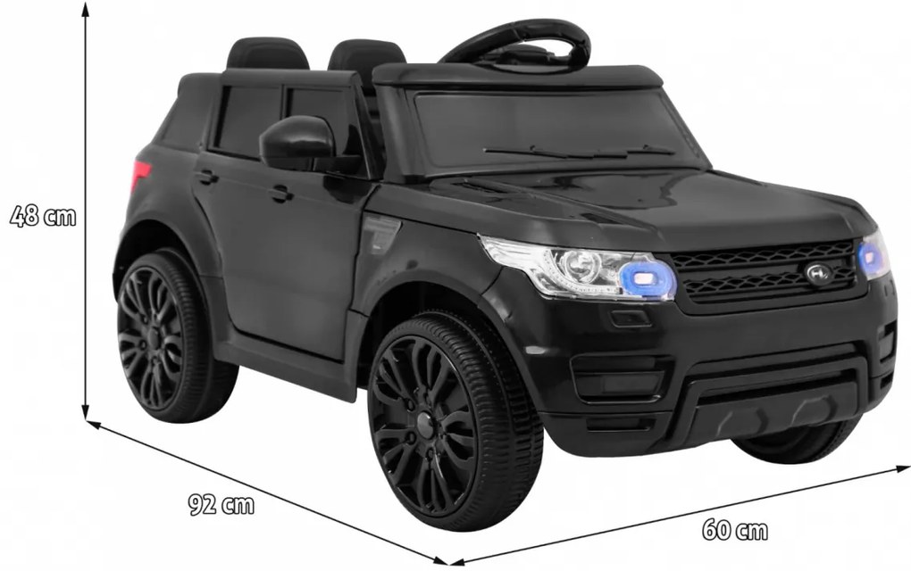 Carro elétrico para Crianças Start Run, 12V Rodas e assento plástico Preto