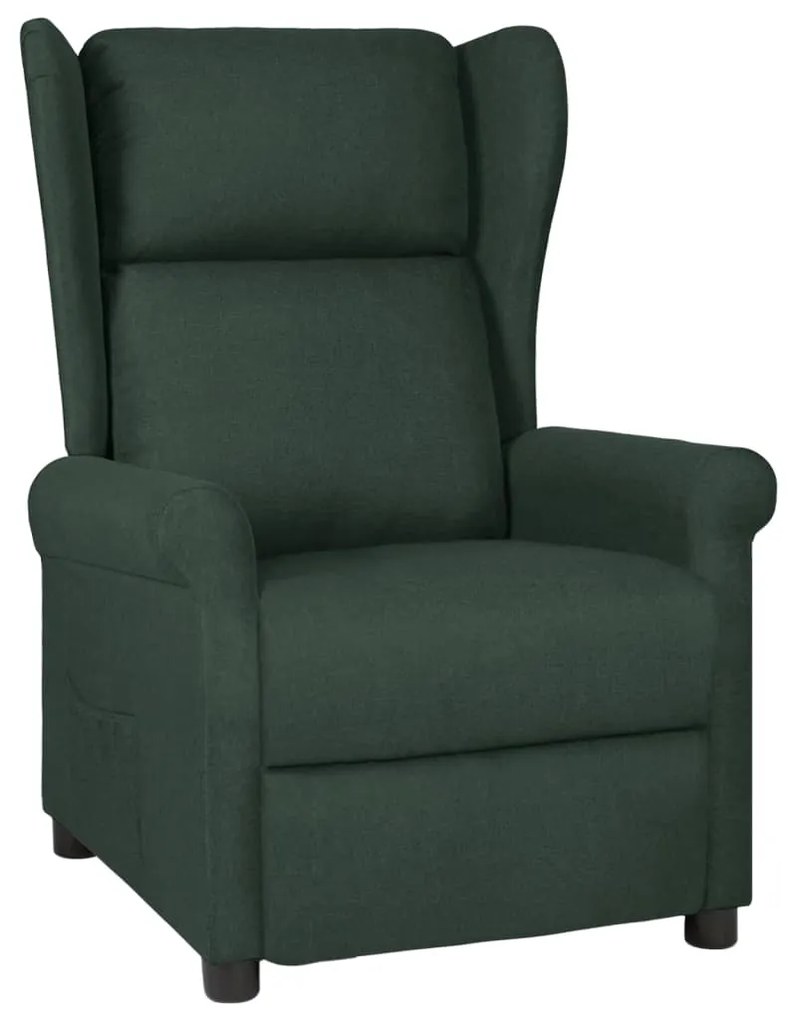 Poltrona reclinável tecido verde-escuro