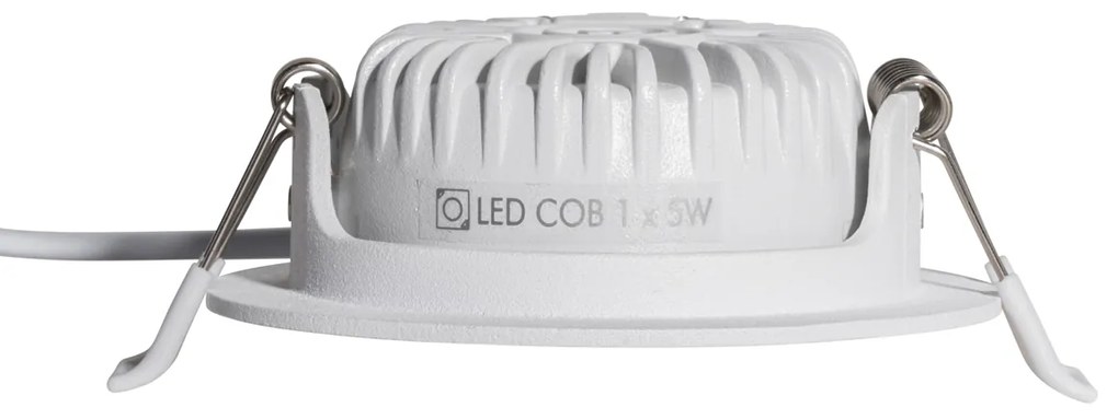 Foco embutido branco inclinável 8,2cm com LED regulável até IP54 ultra fino - Pupil