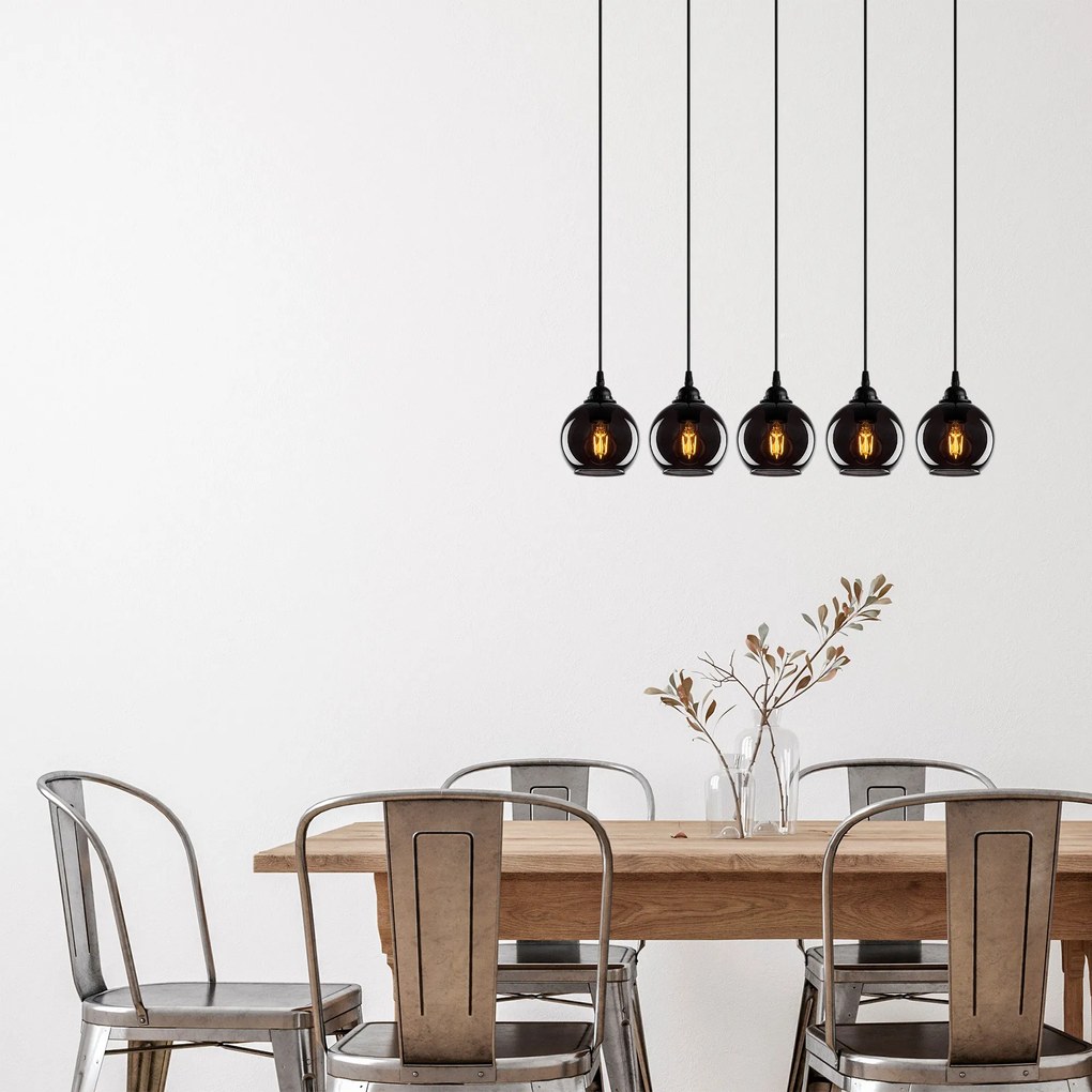 Candeeiro Suspenso Smoked – Fume – 85 x 85 cm
