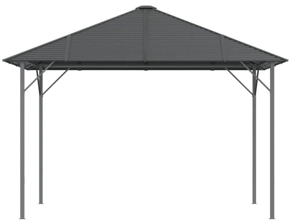 Gazebo com telhado 3x3 m antracite