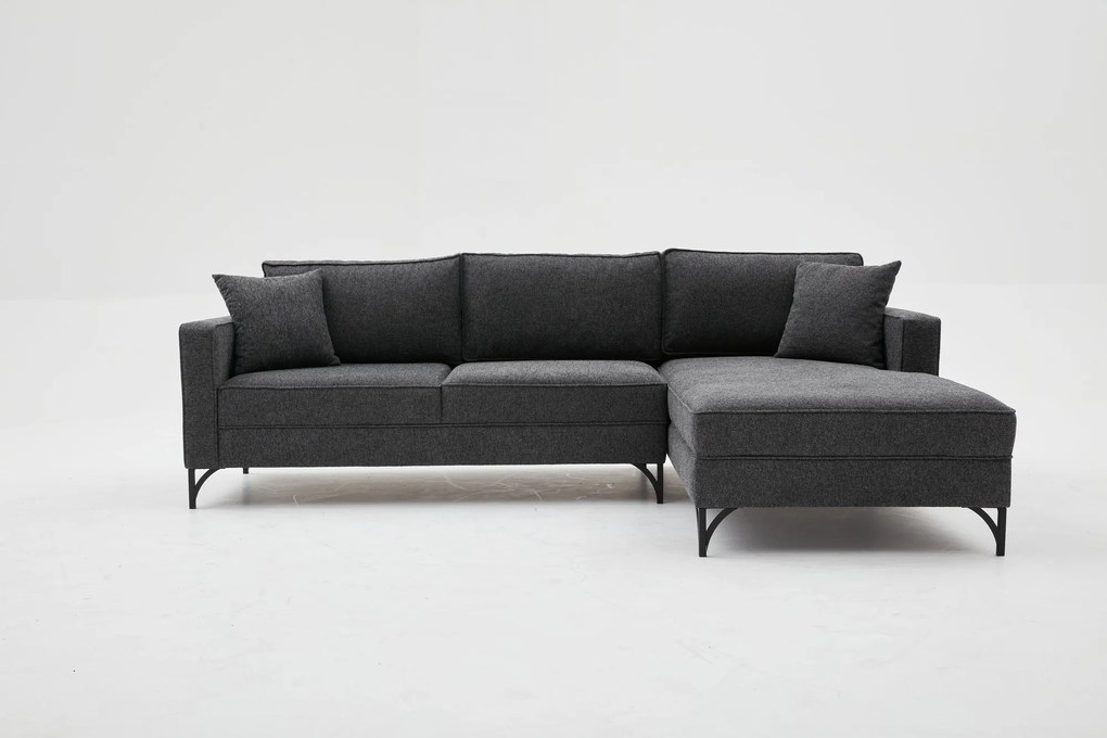 Sofá de Canto Berlin – Antracite – 258x83x181 cm