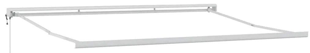 Toldo retrátil 4,5x3 m tecido e alumínio antracite e branco