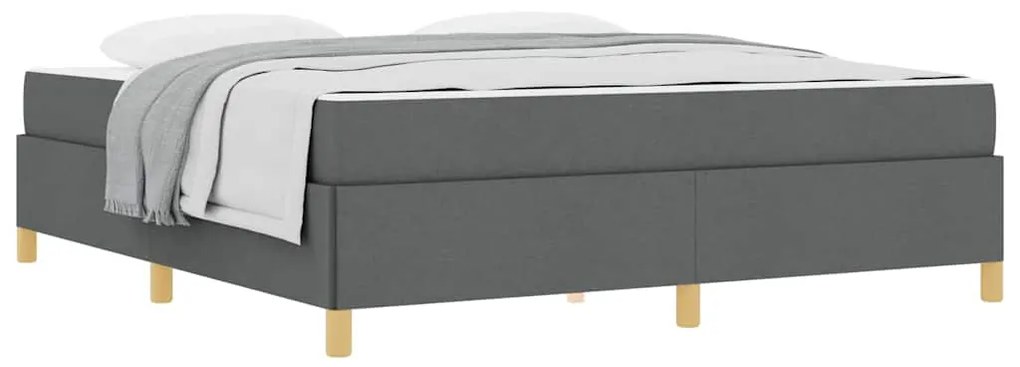 Cama Box Cinza Escuro e Branco e Cinza Escuro 180 x 200 cm